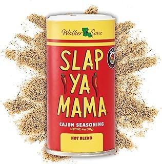 SLAP YA MAMA Cajun Seasoning Blend, Hot, 4 Ounce