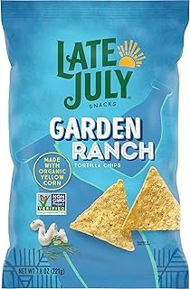 Late July Snacks, Garden Ranch Tortilla Chips, 7.8-oz. Bag