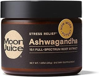 Ashwagandha by Moon Juice - Organic Ashwagandha KSM 66 Root Powder Extract Supplement (15:1 Extract) - Natural Stress Relief, Focus Support & Mood Support - Vegan, Non-GMO, Gluten-Free (72 Servings)