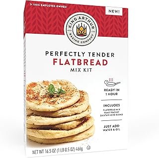King Arthur Baking Company Perfectly Tender Flatbread Mix Kit 16.5 oz., Baking Mix - Ready in 1 hour