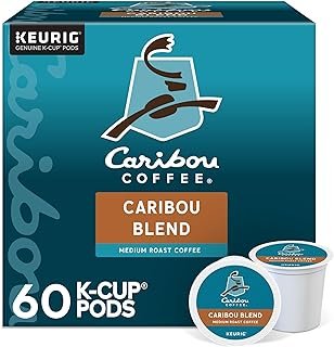 Caribou Coffee Caribou Blend Keurig Single-Serve K-Cup Pod, Medium Roast Coffee, 60 Count (6 Packs of 10)