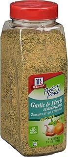 McCormick Perfect Pinch Garlic & Herb Seasoning, 19 oz - One 19 Ounce Container of Garlic Herb Seasoning to Add Zesty Flavor to Chicken, Pasta, Salads and More