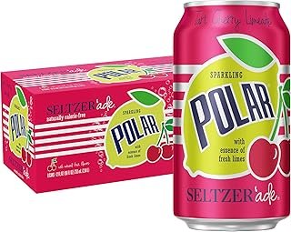 POLAR Beverages Tart Cherry Limeade Seltzer'ade, 8 pk, 12 fl oz
