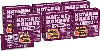 Nature’s Bakery Whole Wheat Fig Bars, Original Fig, Real Fruit, Vegan, Non-GMO, Snack bar, 6 boxes with 6 twin packs (36 twin packs)