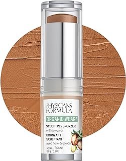 Physicians Formula Organic Wear All Natural Sculpting Face Bronzer Makeup Stick Toffee, Dermatologist Approved