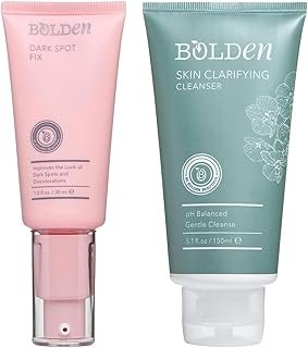 BOLDEN Dark Spot Corrector & Skin Clarifying Cleanser Bundle | Brightening Serum with Tranexamic Acid & Niacinamide + pH-Balanced Foaming Cleanser | Hyperpigmentation & Blemish-Prone Skin