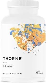 THORNE GI Relief - Digestion Supplement - Supports Gut Health & Bloating Relief* - Formulated with Marshmallow Root, Aloe Vera Gel, DGL & Slippery Elm Bark - 180 Capsules - 90 Servings