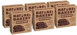 Natureâ€™s Bakery Whole Wheat Fig Bars, Double Chocolate Brownie, Real Fruit, Vegan, Non-GMO, Snack bar, 6 boxes with 6 twin packs (36 twin packs)