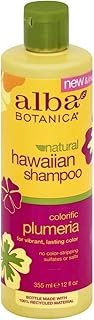 Alba Botanica Natural Hawaiian Shampoo Colorific Plumeria, 12 oz (3 Pack)