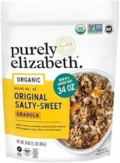 Purely Elizabeth Organic Original Salty-Sweet, Ancient Grain Granola, Gluten-Free, Non-GMO 34oz Bag