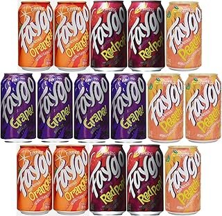 Faygo Soda Pop 4 flavors Soft Drink 12oz Cans Variety Pack PACK OF 16