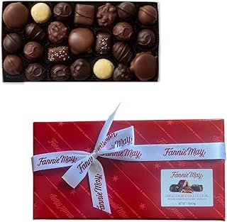 Fannie May Heritage Collection Premium Assorted Chocolates Gift Box with Pixies Trinidads Buttercreams 1 lb - (renamed from Colonial Assortment)