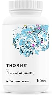 THORNE PharmaGABA-100 - GABA Supplement - 100 mg Natural Source Gamma-Aminobutyric Acid - Support a Calm State of Mind and Restful Sleep* - 60 Capsules