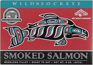 Alaska Smokehouse Smoked Sockeye Fillet in Gift Box, 8-Ounce