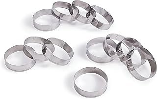 King Arthur Baking Company English Muffin Rings, Round, Stainless Steel, Set of 12