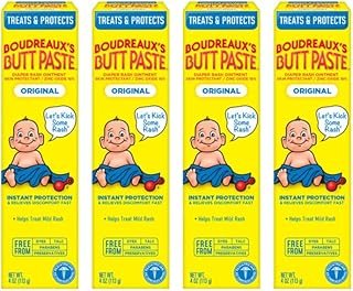 Boudreauxs Butt Paste Diaper Rash Ointment 4oz (Pack of 4)