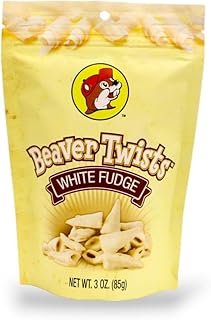 Beaver Twists, White Fudge | White Fudge Beaver Twists | 3 Oz | Buc-ee's Snacks | Buc-ee's Beaver Nuggets, Full Size
