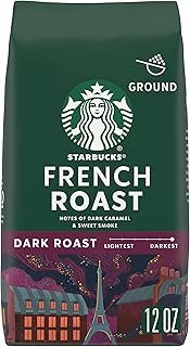 Starbucks Ground Coffee, Dark Roast Coffee, French Roast, 100% Arabica, 1 Bag (12 Oz)