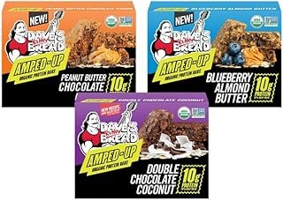 Dave's Killer Bread Daves Killer Bread Organic 4CT Protien Bars - (1 Double Chocolate Coconut, 1 Blueberry Almond Butter, 1 Peanut Butter Chocolate Chunk) Variety Pack