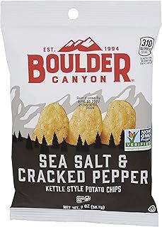 Boulder Canyon Sea Salt & Cracked Pepper Kettle Chips, 2 OZ