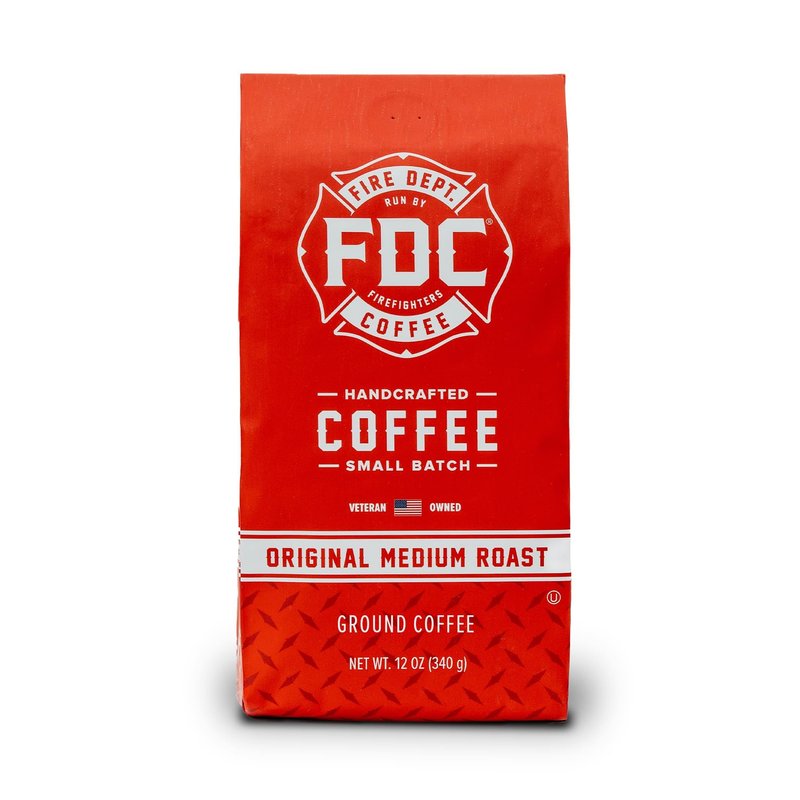 Fire Department Coffee - Gives Back to Firefighters - Balanced & Smooth Original Medium Roast Ground Coffee - Roasted in the USA - Veteran Owned -12 oz