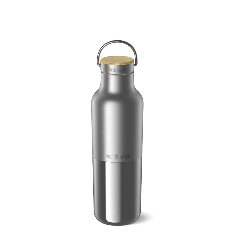 Klean Kanteen Rise Reflect Insulated Water Bottle - Reusable Water Bottle for Quick Hydration - Vacuum Insulation - Dishwasher-Safe - Bamboo Cap - Stainless Steel - 20 oz