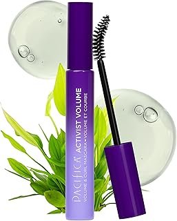 Pacifica Beauty | Activist Curling Mascara | Black | Volume and Length | Vegan Brush | Glass Tube | Clean Eye Makeup | Plant-Fibers | Microplastic + Nylon 6 Free | Vegan, Talc-Free, Cruelty-Free