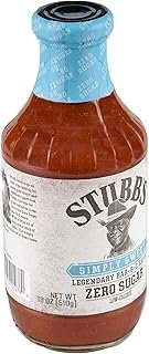 Stubb's Simply Sweet Reduced Sugar BBQ Sauce, 18 oz (Pack of 4)