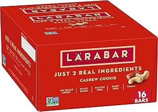 Larabar Cashew Cookie, Gluten Free Vegan Fruit & Nut Bar, 1.7 oz Bars 16 Ct