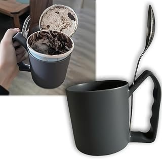 Cup Holder Compatible with Ben/Jerry's Ice Cream Pint | Portable with Dedicated Spoon Slot | Hands-Free Carrier for Outdoor Picnics, Camping, Beach, and Car Travel