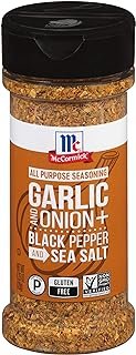 McCormick Garlic and Onion, Black Pepper and Sea Salt All Purpose Seasoning, 4.25 oz
