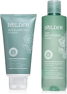 BOLDEN Cleansing Duo Bundle | Daily Skincare Routine for Oily & Acne Prone Skin | Helps Prevent Blemishes, Brightens Dark Spots, & Improves Skin Tone | 2-Pack