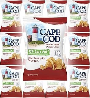 Cape Cod Potato Chips, Sweet Mesquite Barbeque BBQ Kettle Cooked, 1.375 Ounce (12-Pack)