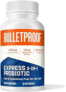 Bulletproof Express 3-in-1 Probiotic, 90 Count, Supplement for Fast and Sustained Gut Health