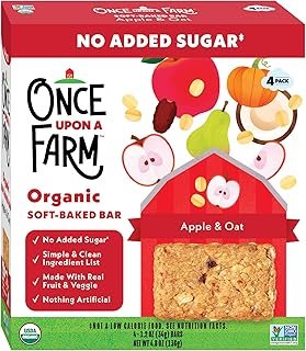 Once Upon a Farm Organic Soft Baked Kids' Bar Multipack, Apple & Oat, 4pk
