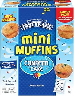 Tastykake Confetti Cake Mini Muffins, 5 Pouchesper Box, 8 Oz, 8.0 Oz