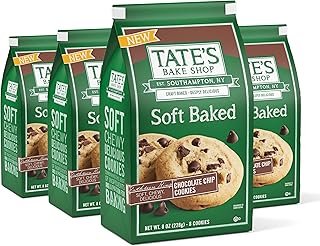 Tate's Bake Shop Soft Baked Cookies, Chocolate Chip, 4-8 oz Bags