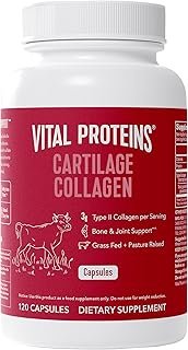 Vital Proteins Cartilage Collagen Pills, Type II Collagen & Chondroitin Sulfate Supplement for Recovery & Healthy Hair, Skin, Nails and Joints - 750 mg Serving with 120 Capsules