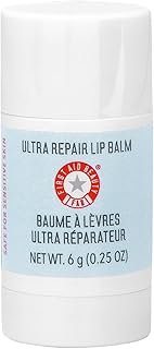 First Aid Beauty Ultra Repair Lip Balm, Instant Hydration and Moisture for Soft, Supple & Plump Lips, Concentrated Formula of Botanical Oils, Butters & Waxes, Cruelty Free, 0.25 oz