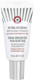 First Aid Beauty Retinol Eye Cream with Squalane + Ceramides, Encapsulated Retinol Serum for Delicate Skin, Helps Improve Appearance of Fine Lines and Wrinkles, Safe for Sensitive Skin, 0.5 oz