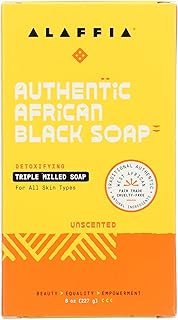Alaffia Authentic African Black Bar Soap, 8 OZ