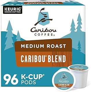Caribou Coffee Caribou Blend, Single Serve Coffee K-Cup Pod, Medium Roast, 48-Count For Brewers