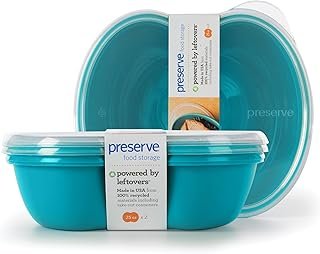 Preserve Food Storage Container, Set of 2, Aqua Blue