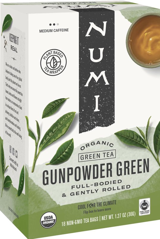 2 Pack of Numi Tea Gunpowder Green Organic Tea - 18 Bags - 95%+ Organic -