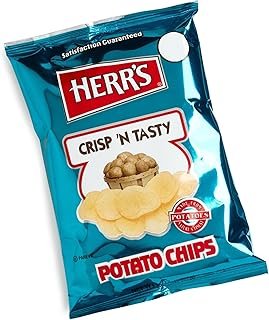 HERR'S Potato Chips, Crisp 'n Tasty, 1-Ounce Bags (Pack of 42)