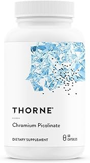 THORNE Chromium Picolinate - Essential Mineral Supplement for Healthy Metabolism Support* - Supports Carbohydrate Cravings* - Dairy, Soy & Gluten-Free - 60 Capsules