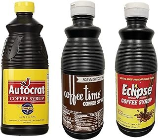 Coffee Syrup Sample Pack (1 Autocrat 32 Oz, 1 Eclipse 16 Oz and 1 Coffee Time Coffee Syrup 16 Oz)