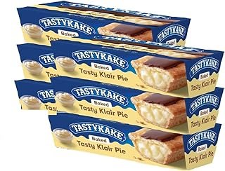 Tastykake Klair Pies - Baked Dessert Snacks (Pack of 6)