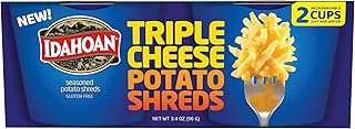 Idahoan Triple Cheese Shreds Cups, 3.4 oz (Pack of 12)