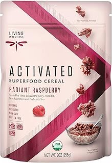 Living Intentions Organic Superfood Cereal - Radiant Raspberry – NonGMO – Gluten Free – Vegan – Paleo – Kosher – 9 Oz
